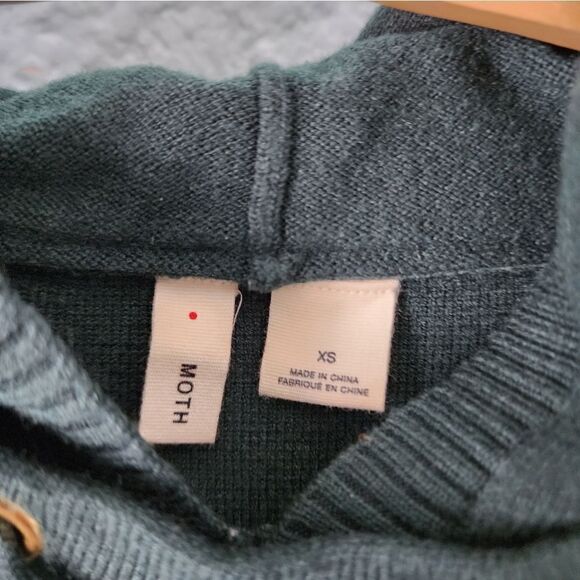 Moth sweater viscose blend sweatshirt style with hoodie - Picture 4 of 13